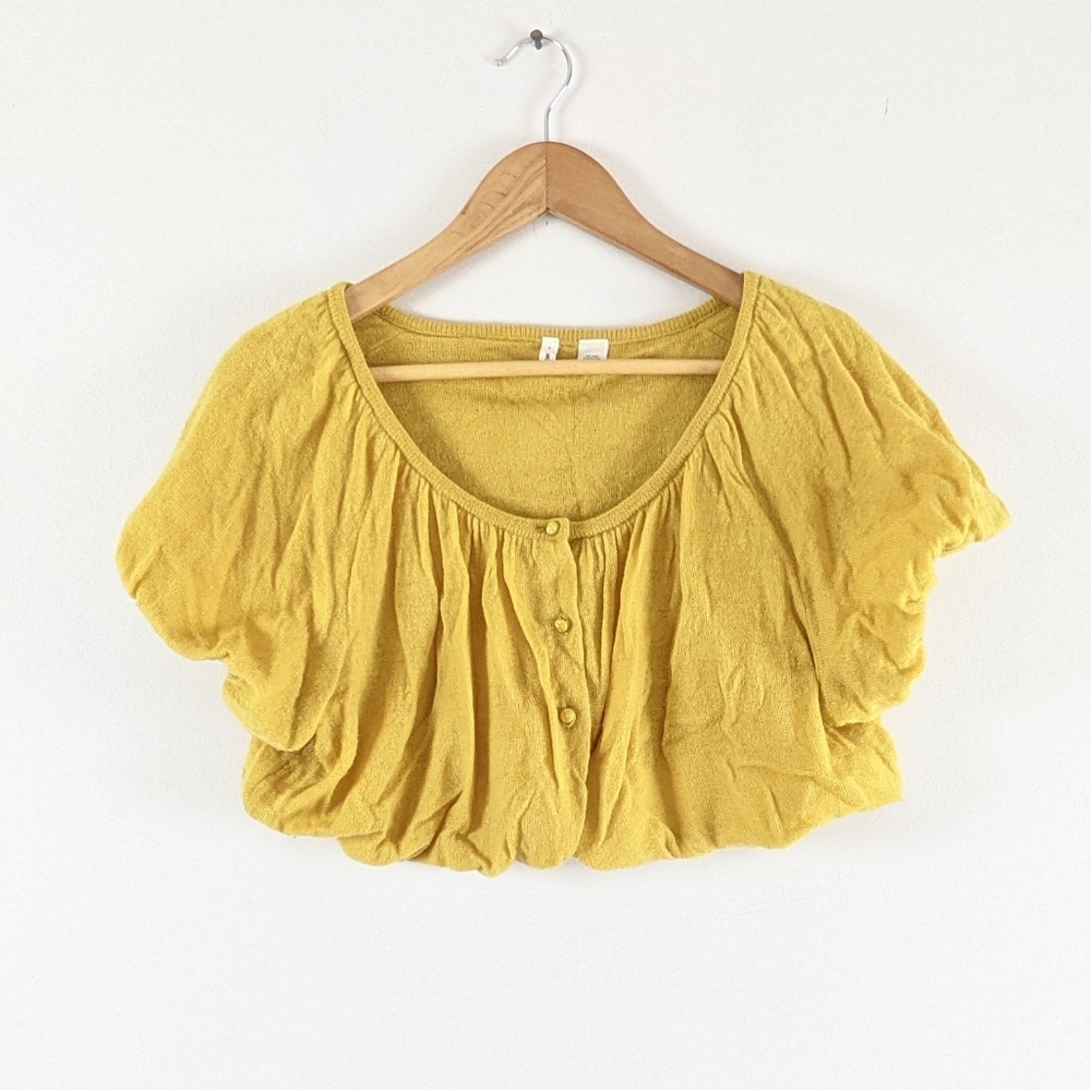 Moth Wool Bubble Sleeve Sweater Shrug from Anthropologie